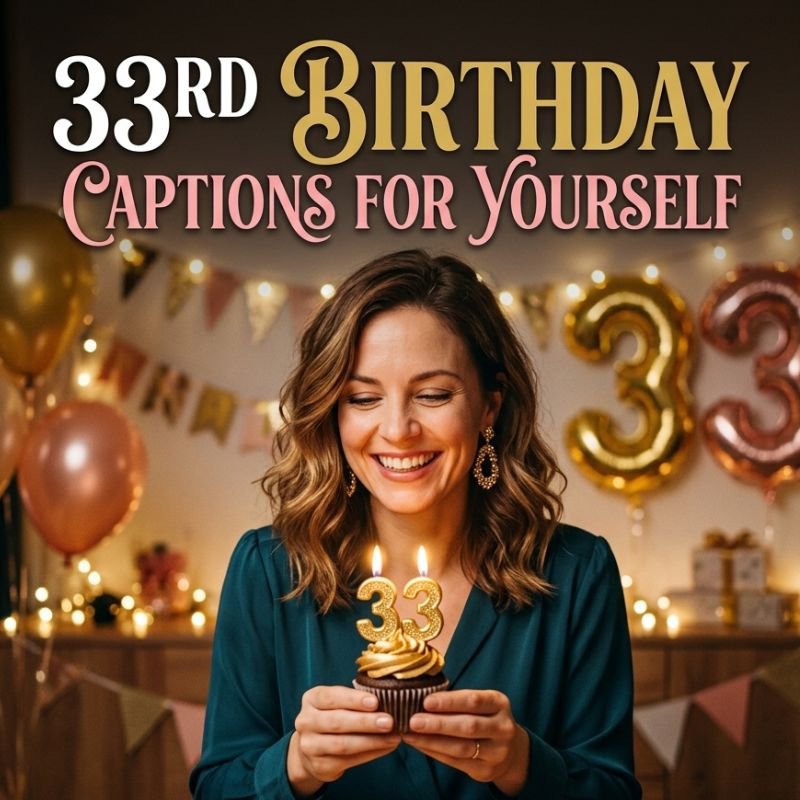 33rd Birthday Captions for Yourself