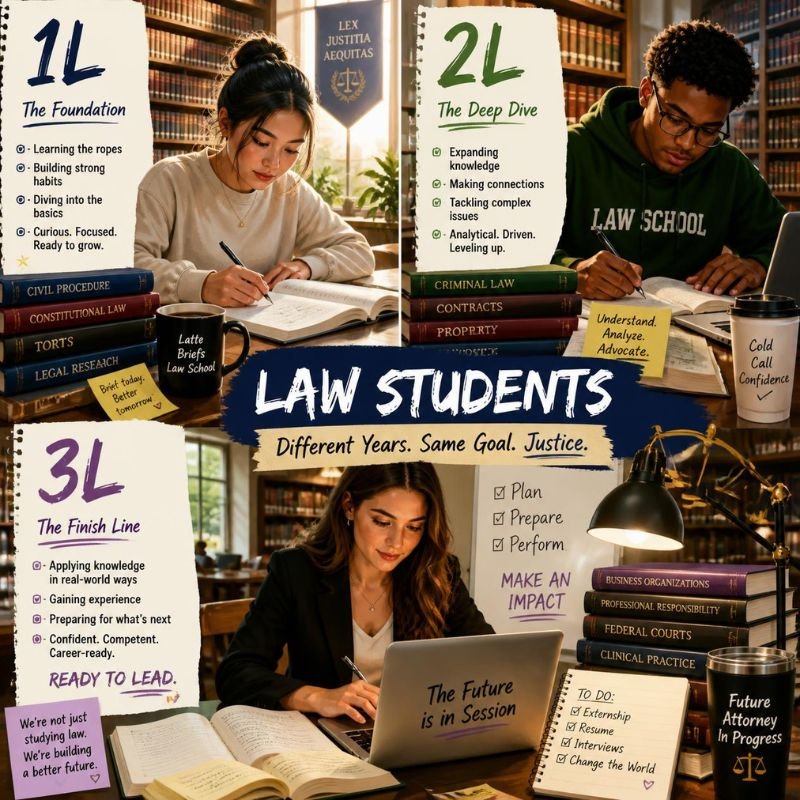 US Law Student Bios for 1L, 2L, 3L, Bar Prep, and Law Review