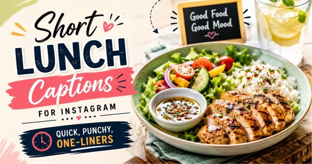 Short Lunch Captions for Instagram (Quick, punchy, one-liners)