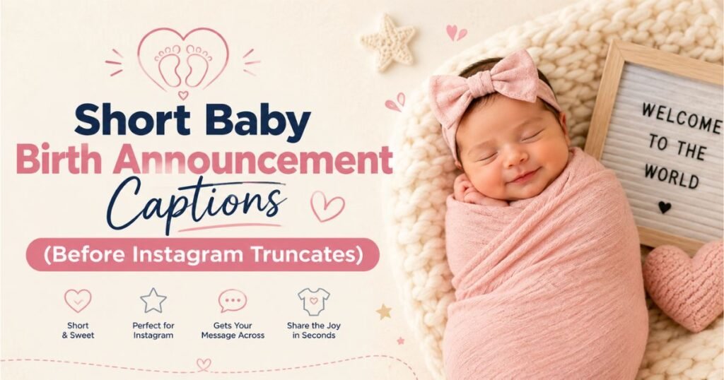 Short Baby Birth Announcement Captions (Before Instagram Truncates)