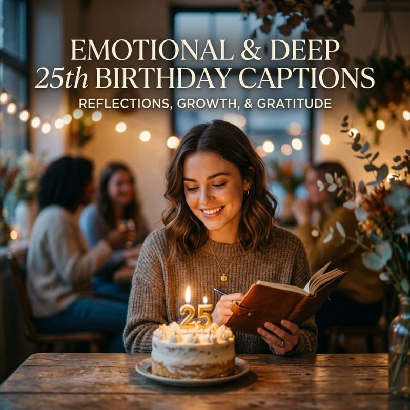 Emotional & Deep 25th Birthday Captions