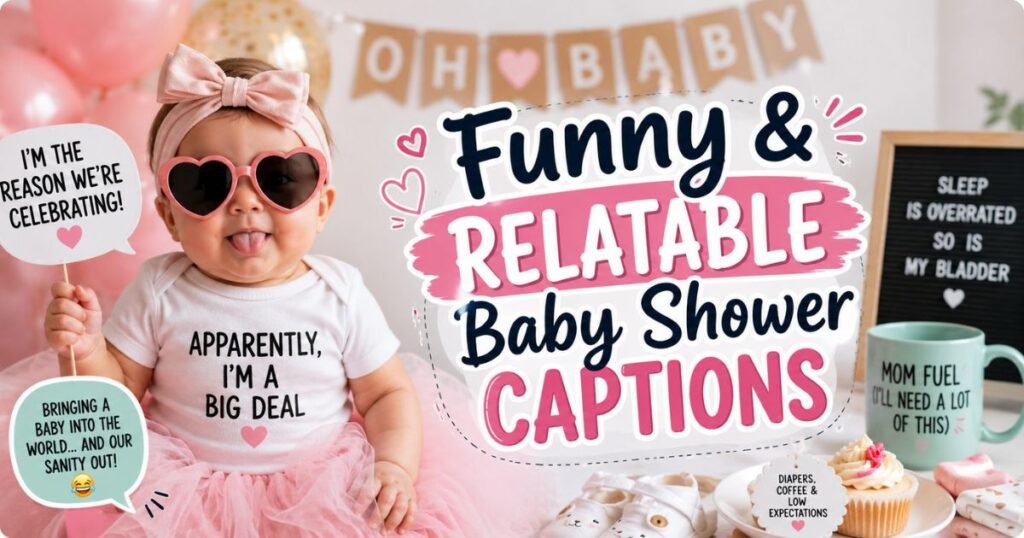 Funny & Relatable Baby Shower Captions 