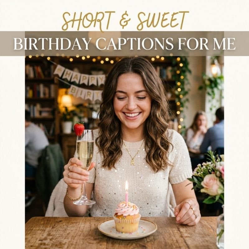 Short & Sweet Birthday Captions for Me
