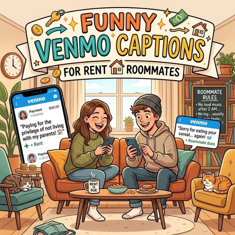 Funny Venmo Captions for Rent & Roommates