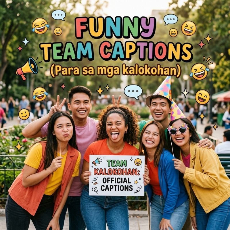 Funny Team Captions (Para sa mga kalokohan)