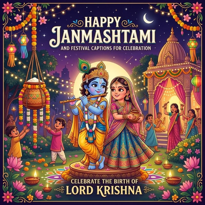 Janmashtami and Festival Captions for Celebration