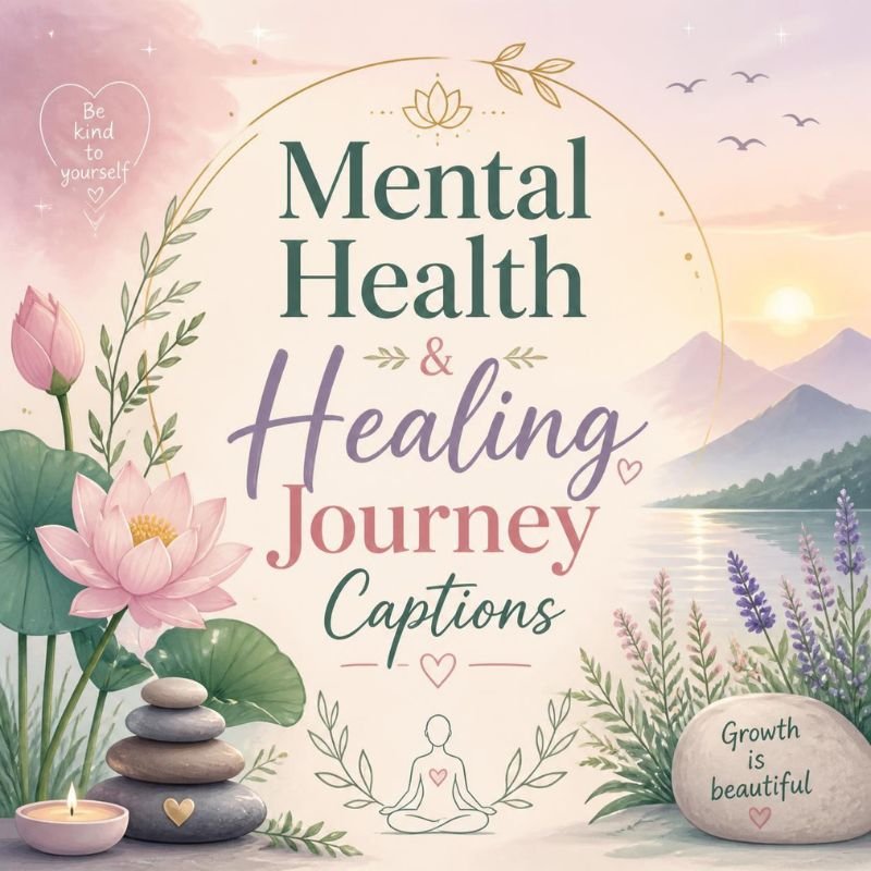 Mental Health & Healing Journey Captions