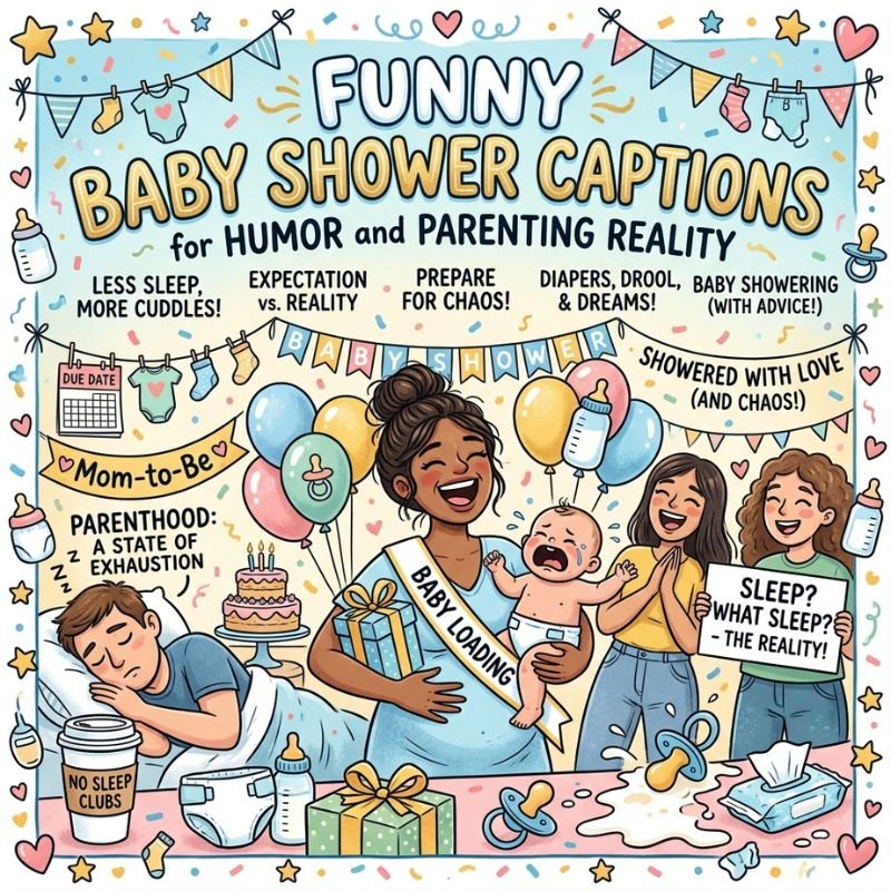 Funny Baby Shower Captions for Humor and Parenting Reality