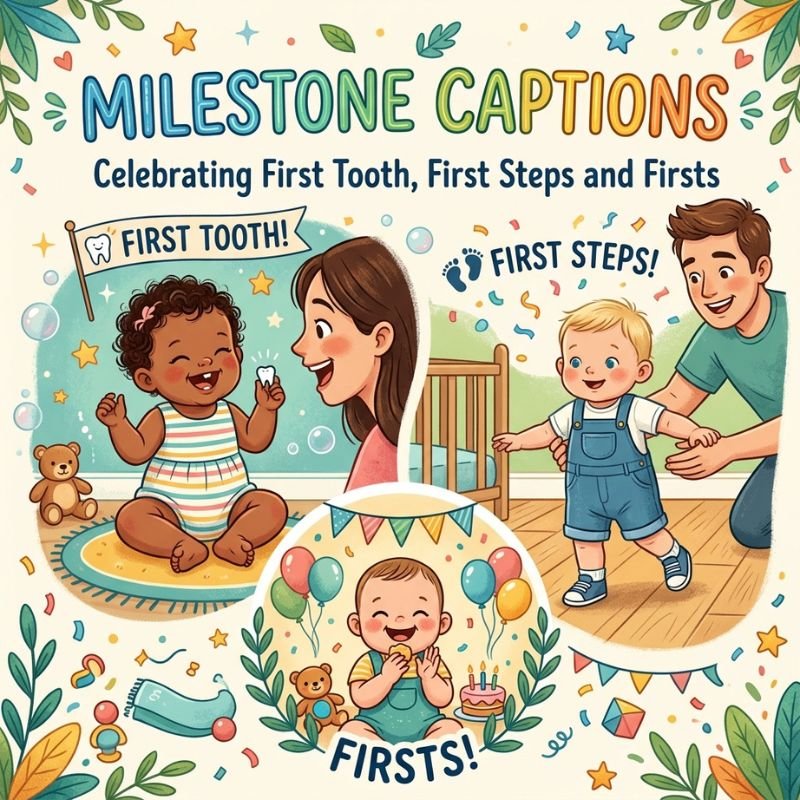 Milestone Captions: Celebrating First Tooth, First Steps and Firsts