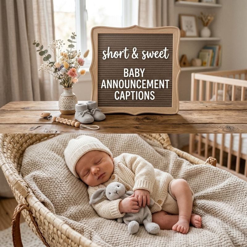 Short & Sweet Baby Announcement Captions