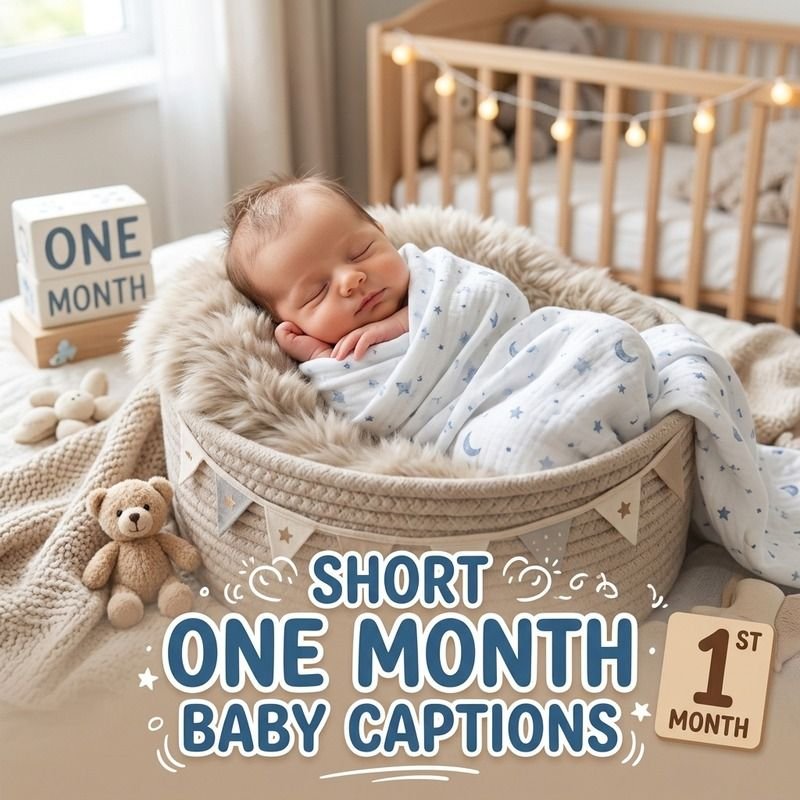 Short One Month Baby Captions