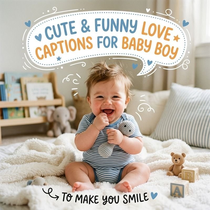 Cute and Funny Love Captions for Baby Boy