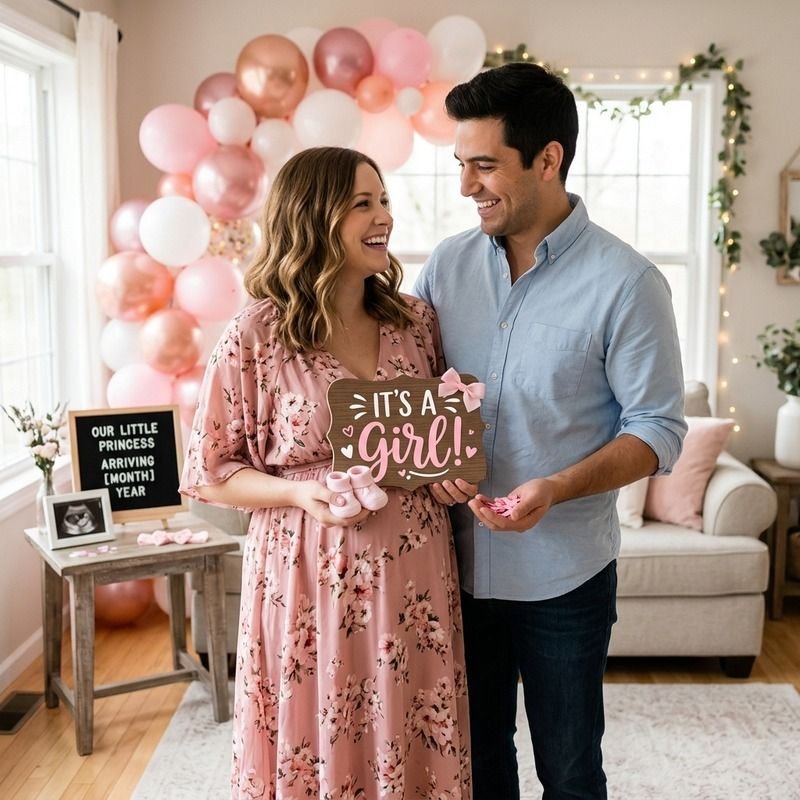 "It's a Girl" Gender Reveal & Pregnancy Announcement Captions