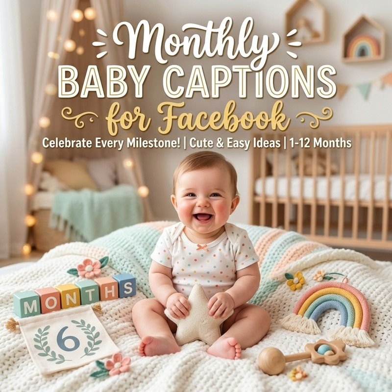 Monthly Baby Captions for Facebook